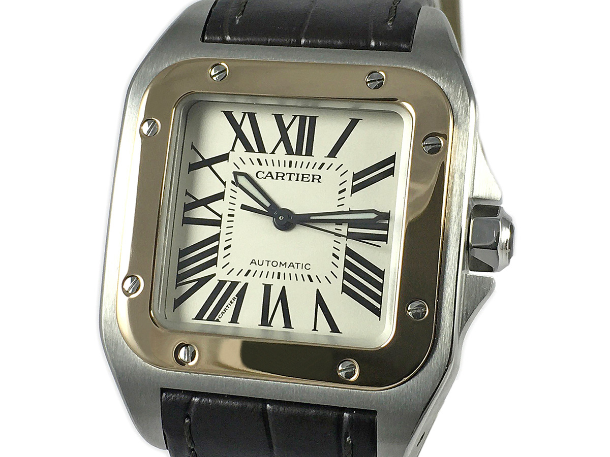 RELOJ Cartier Santos 100 - Rose Gold & Steel 2878